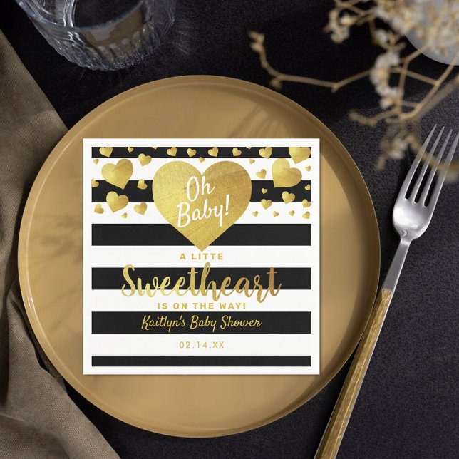 Little Sweetheart Valentine's Day Baby Shower Napkin (Creator Uploaded)