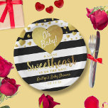 Little Sweetheart Valentine's Day Baby Shower Paper Plate<br><div class="desc">Celebrate in style with these fun and modern baby shower paper plates. The design is easy to personalise with your own wording and your family and friends will be thrilled when they see these fabulous paper plates. Matching party items can be found in the collection.</div>