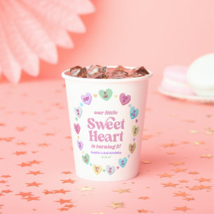 Little Sweetheart Valentine's Day Birthday Party Paper Cups