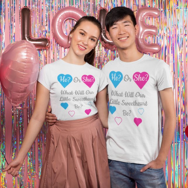 Little Sweetheart Valentine's Day Gender Reveal T-Shirt (Creator Uploaded)