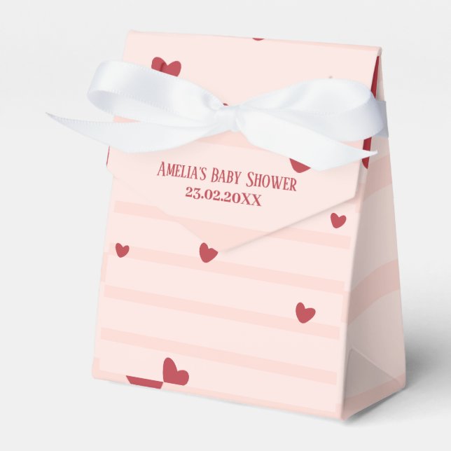 Little sweetheart valentines day girl baby shower favour box (Front Side)