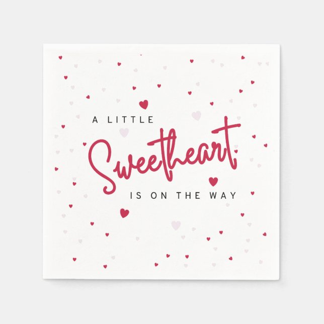 Little Sweetheart - Valentine's Day Paper Napkins (Front)