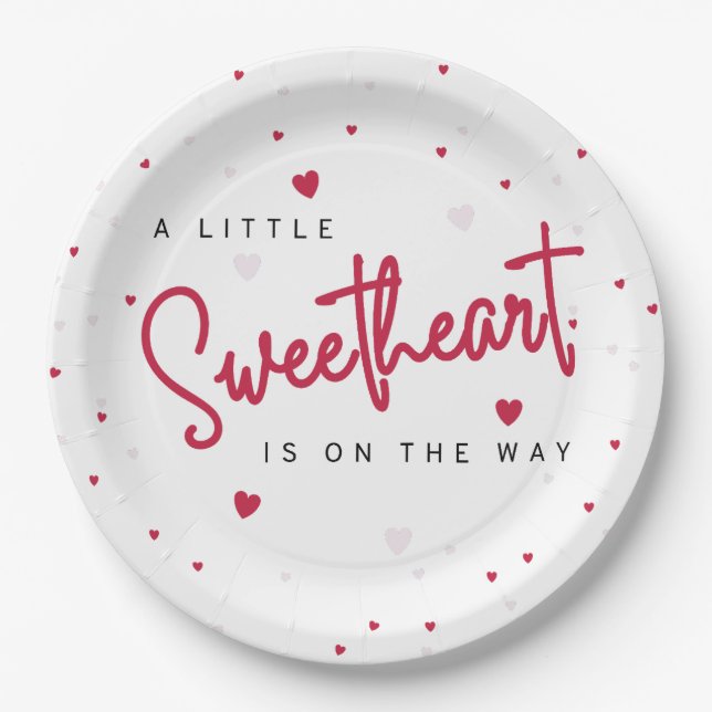 Little Sweetheart - Valentine's Day Paper Plate (Front)