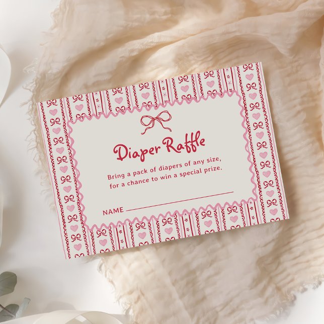 Little Sweetheart Valentines Diaper Raffle Card (Creator Uploaded)