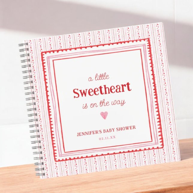 Little Sweetheart Valentine's Shower Guestbook Notebook (Creator Uploaded)
