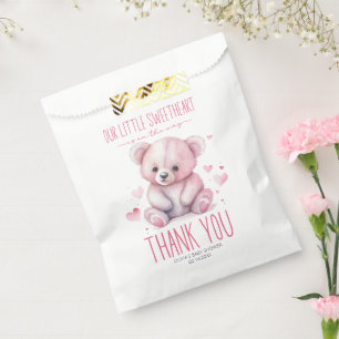 Little sweetheart watercolor bear Baby Shower Favour Bags