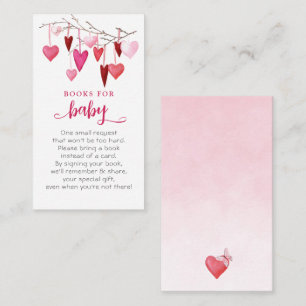 Little Sweethearts Pink Books For Baby Enclosure Card