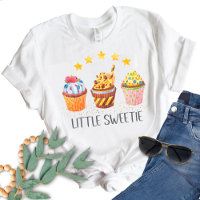Little Sweetie Bright Colours Watercolor Cupcakes