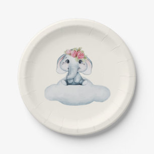 Little Sweetie Elephant Paper Plates
