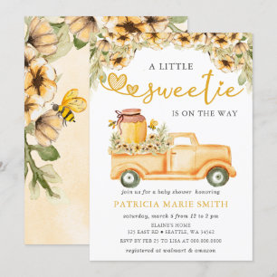 Little Sweetie Is On The Way HoneyBee Baby Shower Invitation