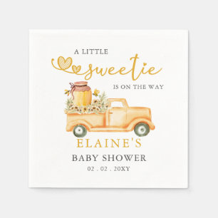 Little Sweetie Is On The Way Honeybee Baby Shower Napkin