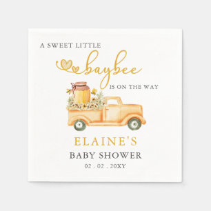 Little Sweetie Is On The Way Honeybee Baby Shower Napkin