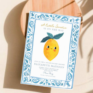 Little Sweetie Lemon Citrus Baby Shower Invitation