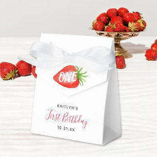 Little Sweetie Strawberry 1st Birthday Favour Box