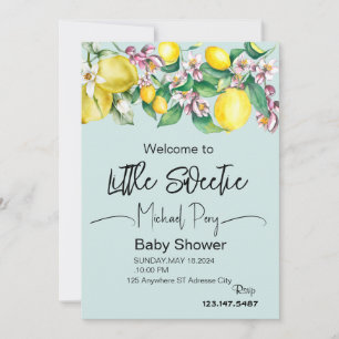 little sweetie summer baby shower invitation
