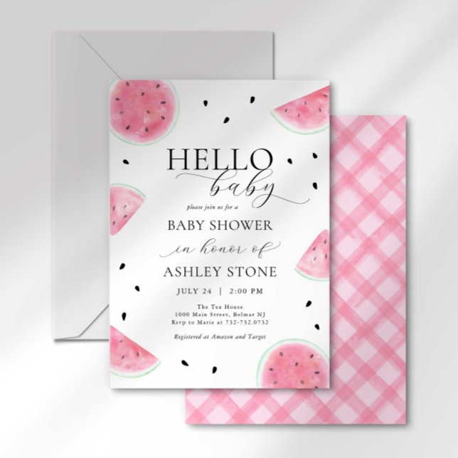 Little Sweetie Watermelon Baby Shower Invitation (Creator Uploaded)