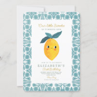 Little SweetieLemon Citrus 1st Birthday Invitation