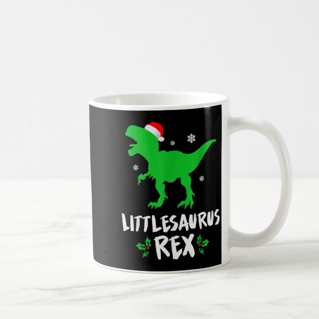 Little T Rex Matching Family Christmas Dinosaur Sh Coffee Mug (Right)