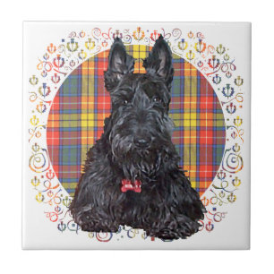 Little Tartan Scottie Dog Tile
