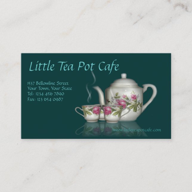 Little Tea Pot Cafe Business Card (Front)