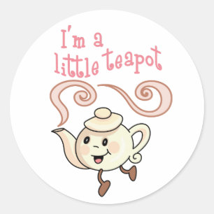 Little Teapot Classic Round Sticker