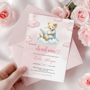 Little Teddy Bear Baby Shower Invite Cloud Nine 