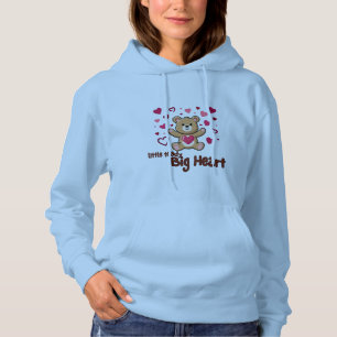 "Little Teddy Big Heart" Cute Bear Women's Hoodie