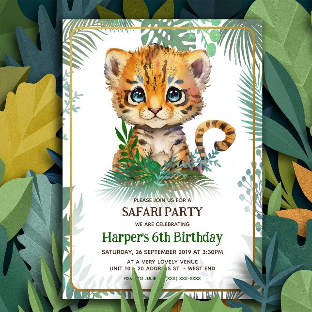 Little Tiger Birthday Invitation (Creator Uploaded)