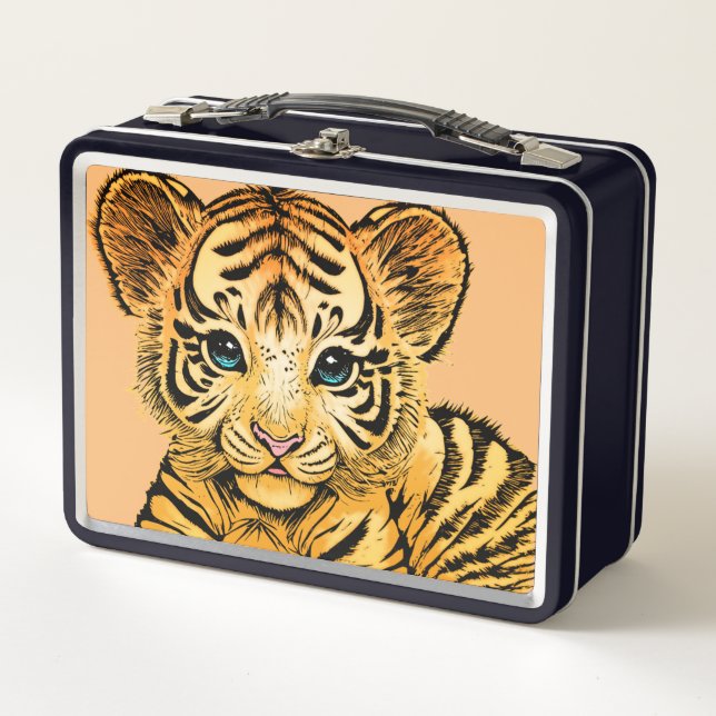 LITTLE TIGER METAL LUNCH BOX (Front)