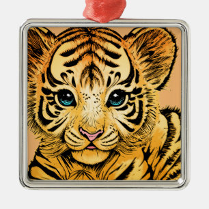 LITTLE TIGER METAL TREE DECORATION