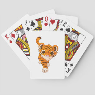 little tiger playing cards