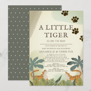 Little Tiger Safari Jungle Baby Shower by Mail Invitation