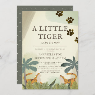 Little Tiger Safari Jungle Virtual Baby Shower Invitation