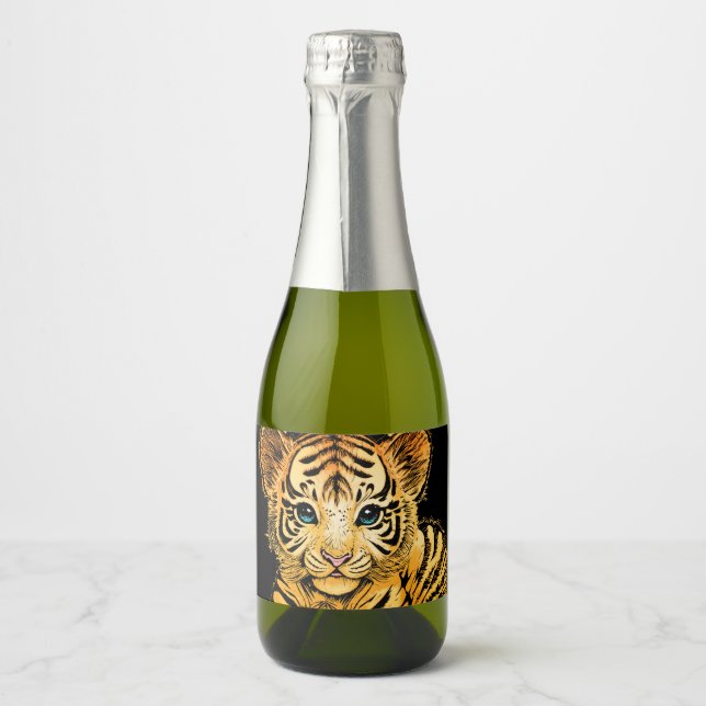 LITTLE TIGER SPARKLING WINE LABEL (Front)