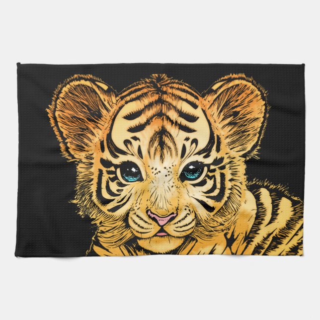 LITTLE TIGER  TEA TOWEL (Horizontal)