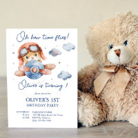 Little tiny pilot aeroplane time flies birthday