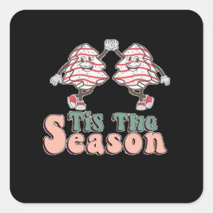 Little Tis The Season Christmas Tree Jen Square Sticker