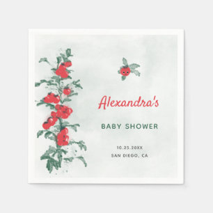 Little Tomato Rustic Chic Watercolor Baby Shower Napkin