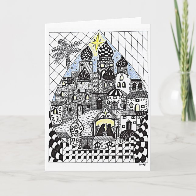 Little Town of Bethlehem Christmas Card (Front)