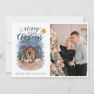 Little Town of Bethlehem Nativity Holiday Card