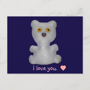Little Toy Bear Loves You Postcard