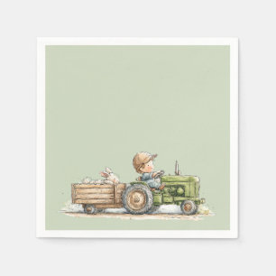 Little Tractor Farm Birthday Napkin