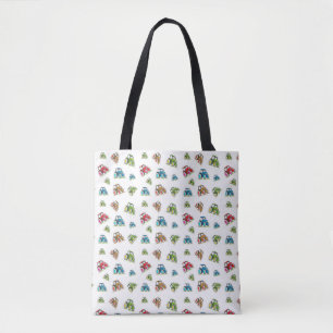 Little Tractors Tote Bag, White