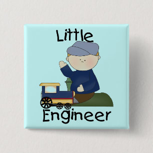 Little Train Engineer T-shirts and Gifts 15 Cm Square Badge