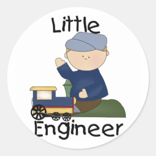 Little Train Engineer T-shirts and Gifts Classic Round Sticker