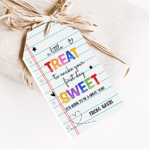 Little Treat to Make First day Sweet Favour Tags