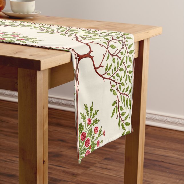 Little Tree Frieze for William Morris Short Table Runner (In Situ)