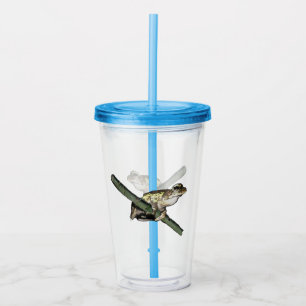 Little Tree Frog Oil Paint, Acrylic Tumbler 