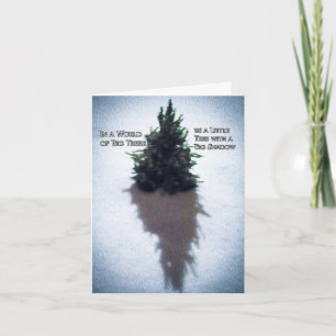 Little Tree Inspiring Quote Folded Greeting Card