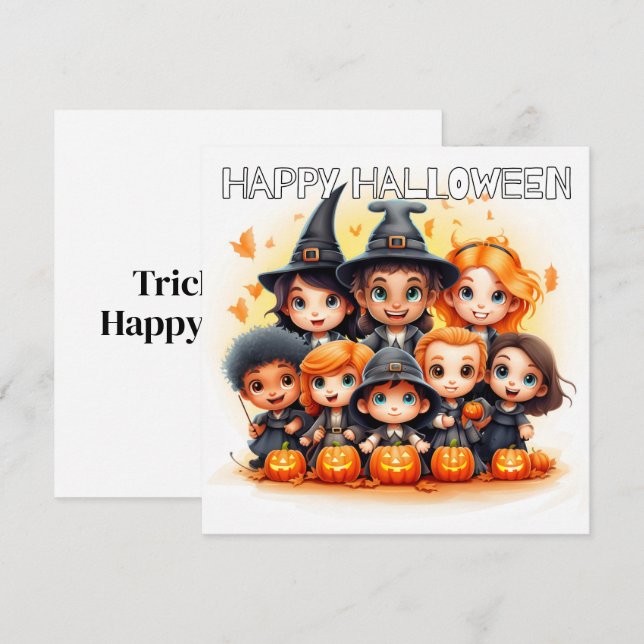 Little Trick 'R Treaters Happy Halloween  Card (Front/Back)